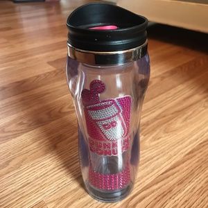 Dunkin Donuts Pink Glitter Tumbler